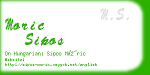 moric sipos business card